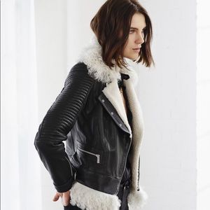 New Karen Millen Atelier Biker Leather Jacket